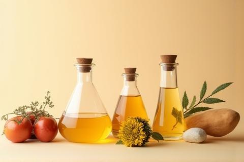 Lab equipment or ingredients for formulation.